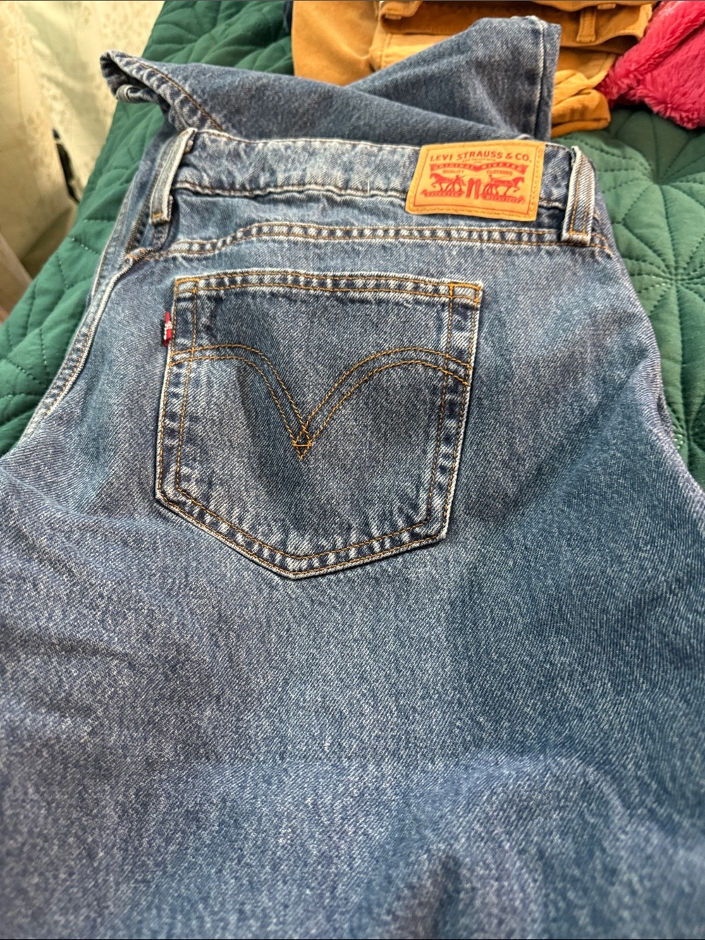 Levi's Light Blue Denim Jeans with Tan Patch